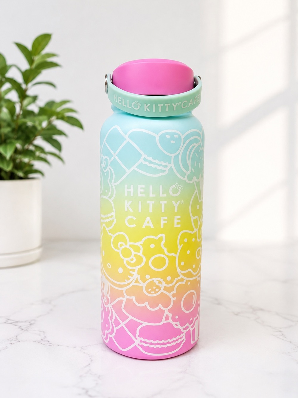 Hello Kitty Cafe Exclusive Stainless Steel Thermal Water Bottle 32 oz